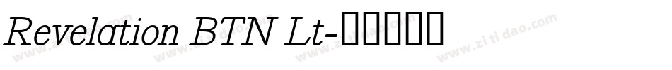 Revelation BTN Lt字体转换